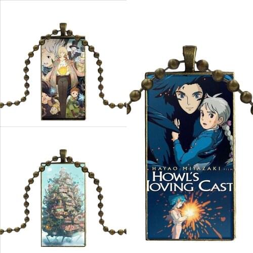 For Women Party Necklace Fashion Long Chain With Rectangle Necklace Jewelry Howls Howls Moving Castle