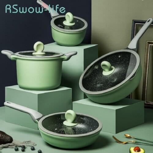 Maifan Stone Non-stick Pan Smokeless Wok Wok Pan Pan Pan Gas Cooker Universal Non Stick Pan Soup Pot For Kitchen Pot