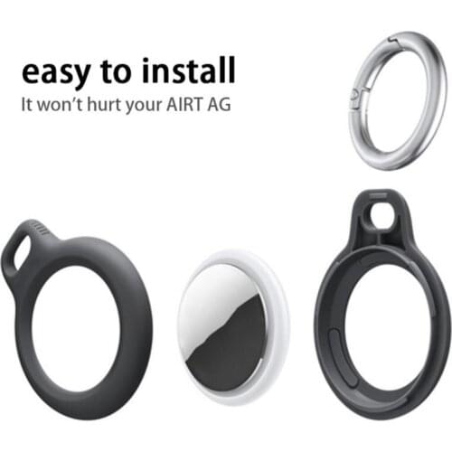 High Quality Leather Case For Apple Airtags Protective Cover For Apple Locator Tracker Anti-lost Device Keychain Protect Sleeve