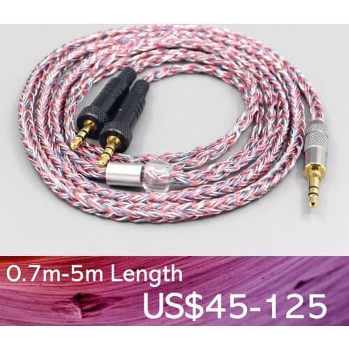LN007581 16 Core Silver OCC OFC Mixed Braided Cable For Sony MDR-Z1R MDR-Z7 MDR-Z7M2 With Screw To Fix headphone Earphone
