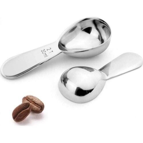 Wholesale 100PCS Stainless Steel Spoon Tea Coffee Scoop 15ml 30ml Measuring Scoop Measure Tools Spoon For Tea Milk Powder GF102