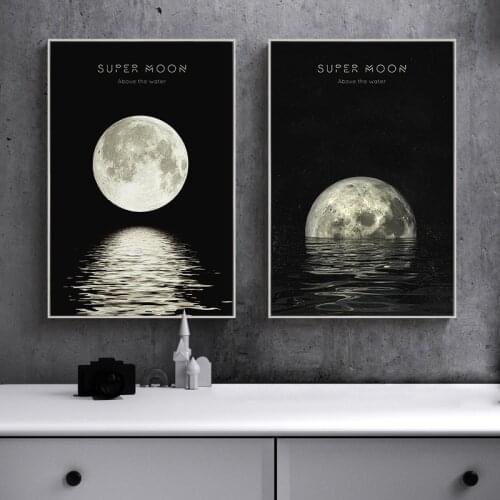Moon Phase Canvas Painting Posters and Prints Minimalist Luna Wall Art Cuadros Nordic Decoration Pictures Modern Home Decor