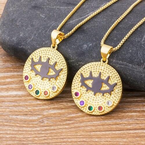 Fashion Dainty Necklace Gold Color Chain Rainbow Rhinestone Choker Chain CZ Necklace For Women Pendant Jewelry Birthday Gift