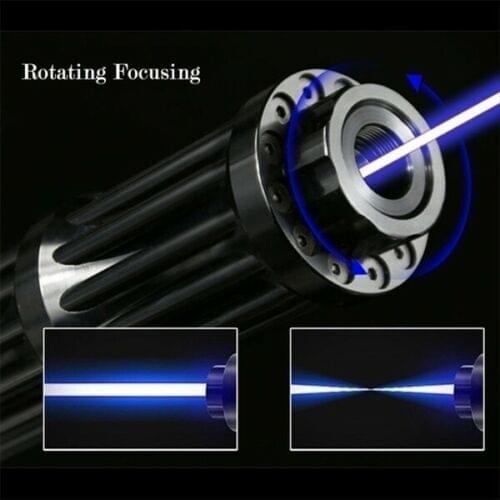 Powerful 2w Lengthen Blue Laser Pointers 450nm Lazer sight Flashlight Burning Match/Burn light cigars/candle/ Hunting