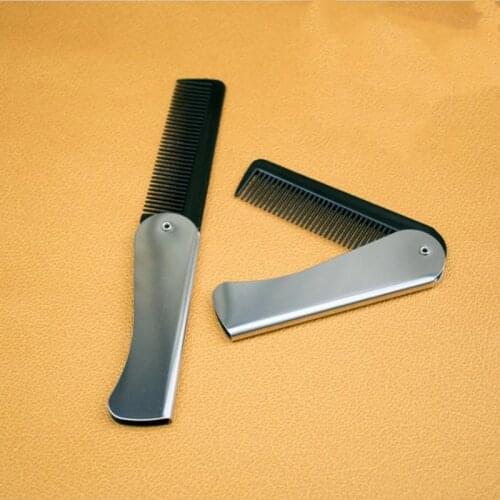New 1 Pcs Metal Plastic high quality Mens Womens Beauty Handmade Folding Pocket Clip Hair Moustache Beard Comb Brushes