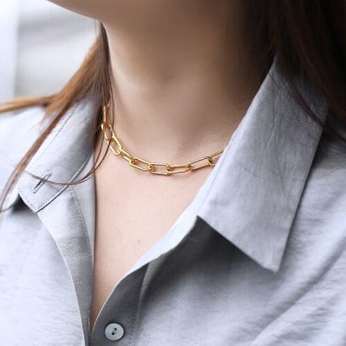7mm Gold Color Stainless Steel Rolo Box Chain Choker Necklace for Women Girls 16inch w 2inch extension Link Party Jewelry DDN195