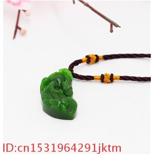 Gifts Jadeite Chinese Necklace Pendant Pixiu Natural Amulet Fashion Green Women Jewelry Carved Jade Men Hand for Charm