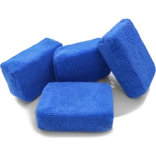 652F Simple Houseware Microfiber Ultra-Soft Applicator Foam Household Cleaning Sponge Blue Microfiber Applicators