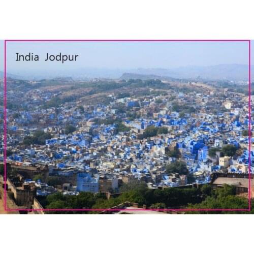 Rectangle Rigid Magnets , India Jodpur City Scenery Tourist Rectangle 3"*2" Metal Fridge Magnet 5390