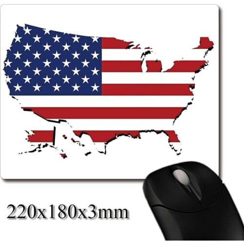US map section with Stars and Stripes printed Heavy weaving anti-slip rubber pad office mouse pad Coaster Party favor gifts