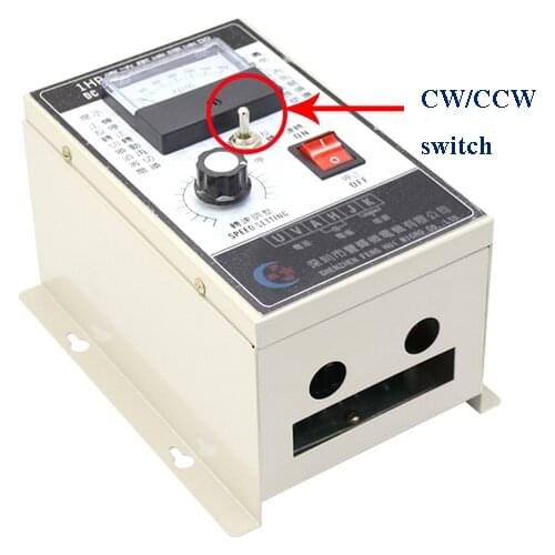 750W 220V DC Speed Controller 1HP Motor Governor CW CCW Dual Control Motor Speed Driver