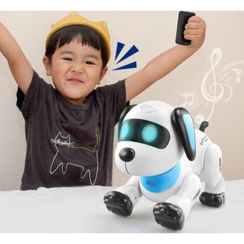 Remote Control Dog RC Robotic Stunt Puppy Voice Control Toy Electronic Pet Robot U7EE