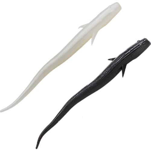 TRA 10Pcs Soft Bait 100mm 3g White Black Silicone Fshing Lure Isca Artificial Bait Para Pesca Leurre Peche Dur Fishing Wobbler