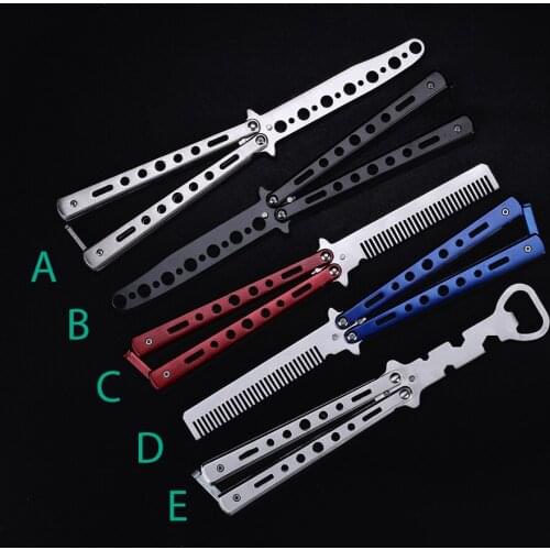 Butterfly Knife butterfly trainer balisong training tool folding knife self defense knife white not sharpened