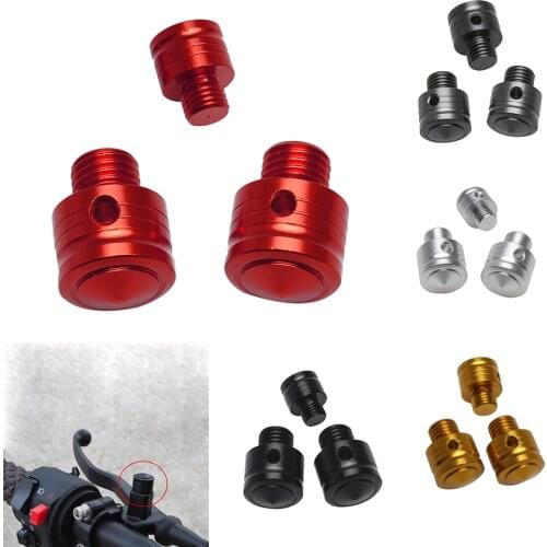 Motorcycle Universal M10*1.25mm Mirror Hole Plug Adapter Bolt Screws Caps Covers T6061-T6 Aluminum