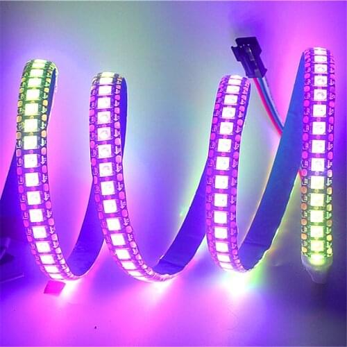 WS2812B LED Strip 5V 144Leds/M Pixel LED Light Rope White/Black PCB Dream Color Lamp Tape IP30/65/67 Waterproof LED Band