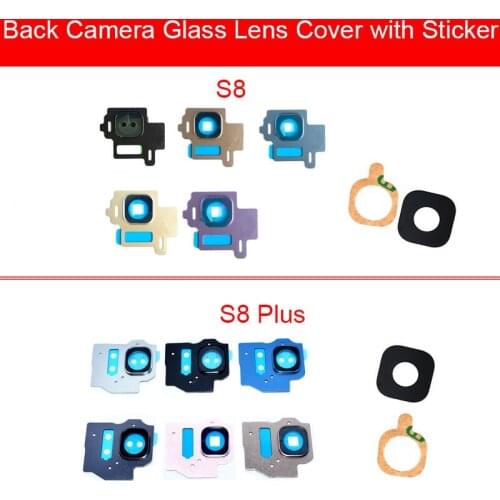 Rear Glass Lens For Samsung Galaxy S8 S8 Plus S8Plus Main Back Camera Lens Glass Material + Sticker Cell Phone Spare Parts