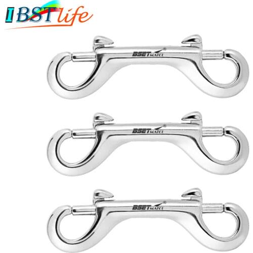 3PCS SS 316 Scuba Diving Clips Double Ended Bolt Snap Hook BCD Chioce Snap Bolt kit Quick Draw Pet Chains Trigger Boat