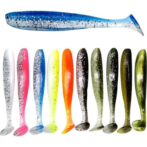 10pc/Lot Sfit Jigging Wobblers Fishing Lure 7/5.5cm Shad Tail Soft Bait Aritificial Silicone Lure Bass Pike Fishing Tackle Pesca