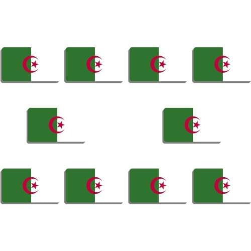 10Pcs Algeria Flag Brooch Patriotic Jewelry Vintage Lapel Badge Pride Flag Pin Clothes Backpacks Accessories