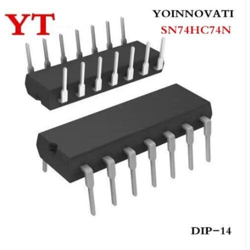 100pcs/lot SN74HC74N SN74HC74 74HC74 DIP14 IC Best quality