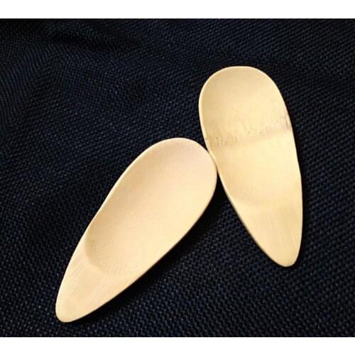 1000pcs/lot Cute Melon seed shape Drop-shaped Mini Bamboo Tea Scoops Kung Fu Tea Spoon Black Green Tea Shovel Gift SN3521