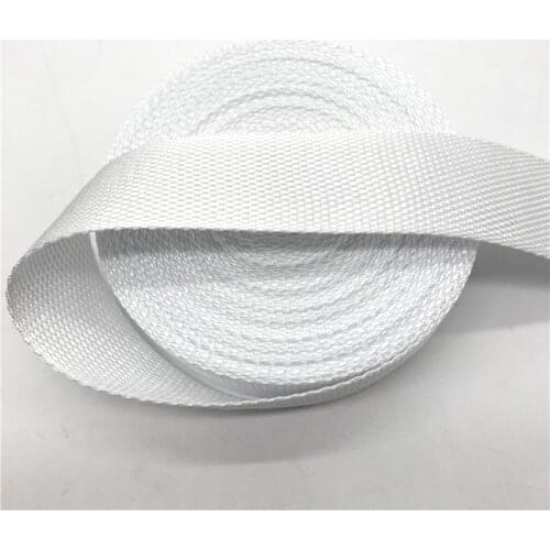 15mm 20mm 25mm 30mm 38mm Wide 5yards White Strap Nylon Webbing Knapsack Strapping Bags Crafts