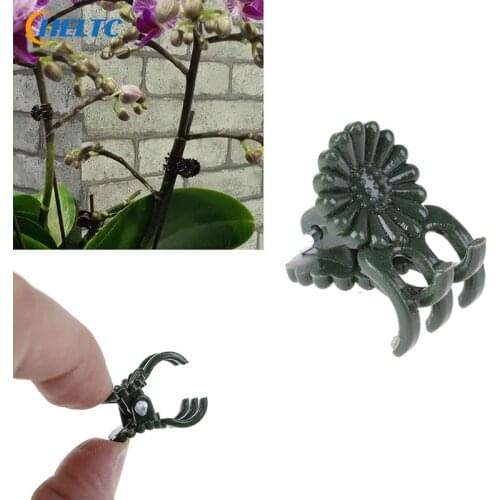 20Pcs/lot Plastic Plant Fix Clips Orchid Stem Vine Support Flowers Tied Branch Clamping