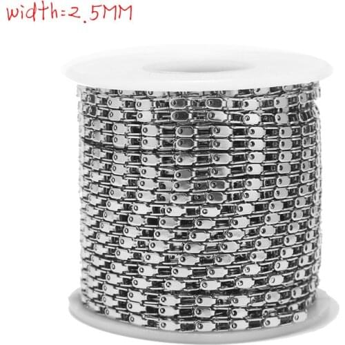 2 Meters Stainless Steel Car Pattern Necklace Making Chain Link Chain For Woman Male Necklace Bracelet Jewelry Making Findings