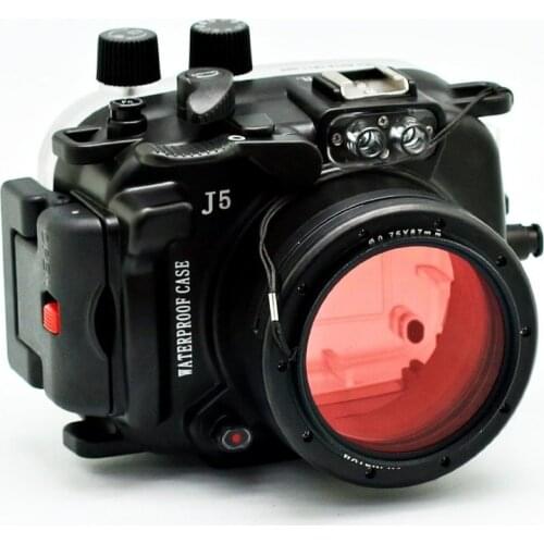 40M/130ft Diving Camera Underwater Housing case /Waterproof Shell Case For Nikon J5 (20mm) (10-30mm) Lens