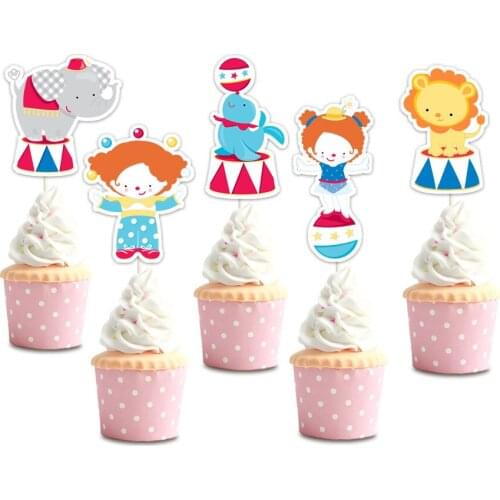 Circus Party Cupcake Toppers Birthday Party Decorations Party Supplies Birthday Party Decorations Kids