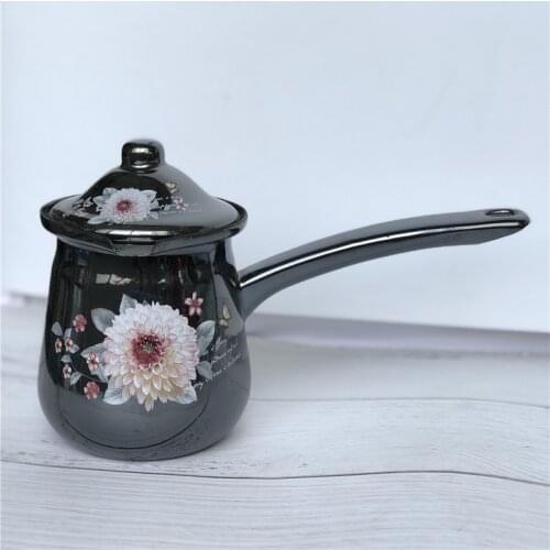 Enamel milk pot. Enamel coffee bucket. Enamel single handle milk pot and milk storage tank. Enamel hot milk cup, butter bucket