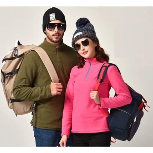 New Fleece jackets Autumn Winter Men Women Half open zipper Thick warm pullover outdoor camping climbing hiking Trekking coat