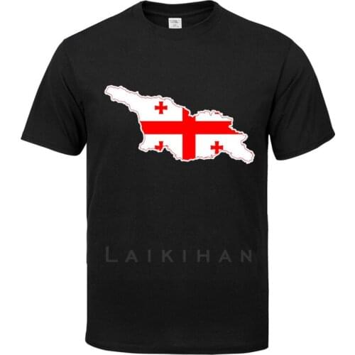 New Summer Men t-shirt Georgia Flag Map T-Shirt Size-S To 3XL male brand teeshirt men summer cotton t shirt