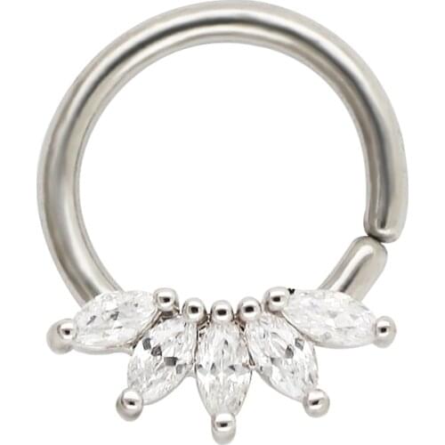 JHJT MUSI 16G Nose Ring Hoop Piercing 316L Surgical Stainless Steel Nostril Helix Cartilage Earrings Jewelry
