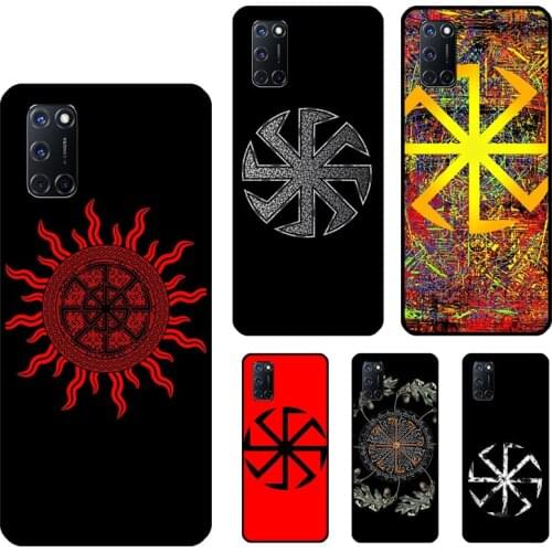 Kolovrat Slavic Symbol Phone Case For OPPO A72 A52 A31 A53 A9 A5 2020 A15 A83 A91 A1K A3S A5S F7 Find X2 X3 Pro
