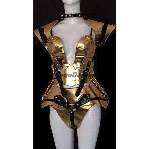 Space Technology Golden Silver Mirror Future Warrior Dance Team Singer Show Costume Cosplay Party Costumes Catlwalk