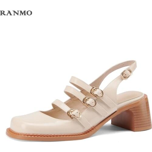 Summer 2021 New Mary Jane Sandal Paddle Sandal Womens Sandal Casual Buckle Sandal Leather Sandal Office Sandal Luxury Shoes