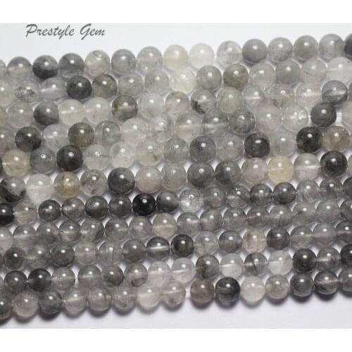 Wholesale (2 strands/set) 8mm natural cloudy quartz smooth round loose beads for jewelry making diy design bracelet necklace