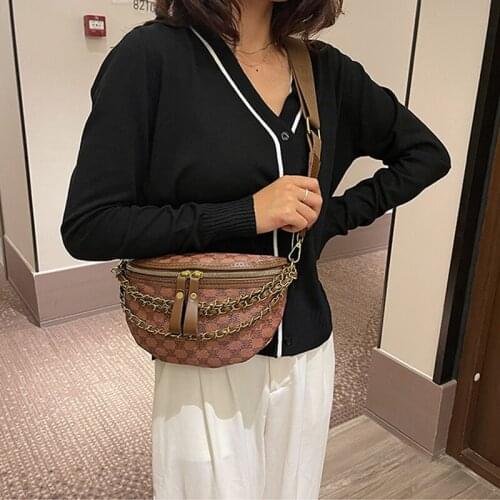 Multifunctional PU Material Womens Chest Bag Luxury Designer Brand Belt Bag Female New Shopping Messenger Bag Shopping Purse