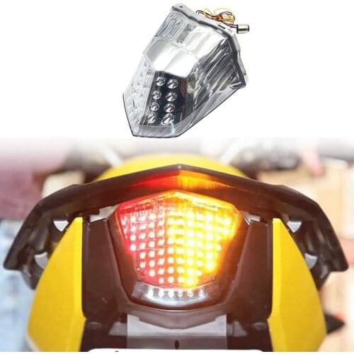 Motorcycle Modified LED Turn Signal Rear Warning Tail Light Brake Light for Yamaha XJ6 FZ6R Diversion 600 2009-2014