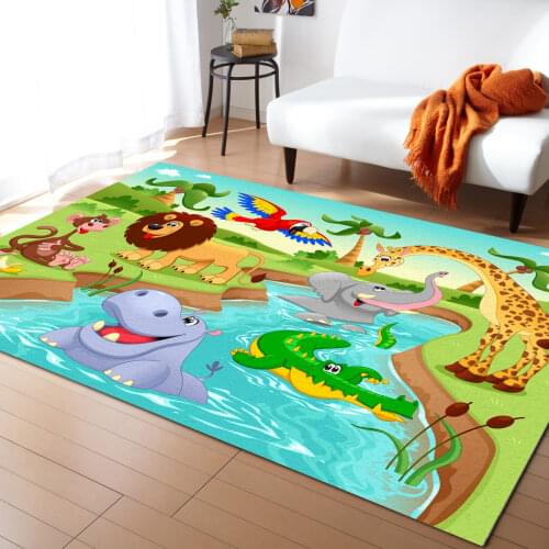 Cartoon animal lion elephant Carpet Home Mats Entrance door mat rug Carpet living room Carpet in the living room kids room rug