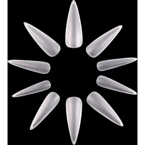 Makartt Stiletto Nail Tips, Clear Fake Nails 500pcs Full Cover False Nails Clear Press on Nails Acrylic Nail Tips
