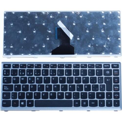 New SP Laptop Keyboard For LENOVO Z400 SILVER FRAME BLACK For Win8 Repair Notebook Replacement keyboards