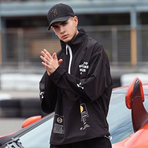 NEW Mens Unisex Anorak Jackets 2020 Men Hip-Hop Outwear Windbreaker Patchwork Casual Streetwear Male Outdoor Overcoat Top 4XL