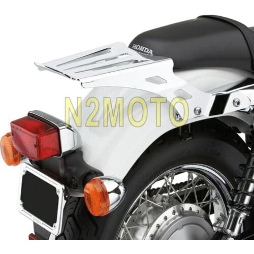 For Honda ACE 750 1100 VLX 600 1994-2010 Chrome Motorcycle Sissy Bar Solo Seat Rear Luggage Rack Carrier Support Shelf Holder