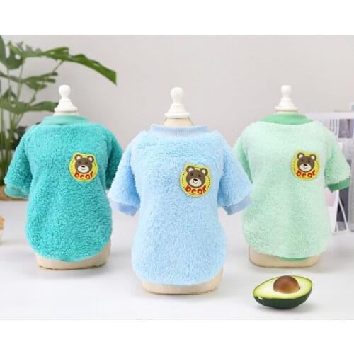 Dog Fleece Autumn and Winter New Pet Clothes Teddy Cat Pet Clothing Winter 21 Six-color Bear Fleece Dog Clothes
