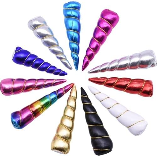 1/3/6pc 13*3cm Cute Unicorn Horn Headband Children Favor Fashion Hair Band For Unicorn Party Hair Accessories 11 Color To Choose