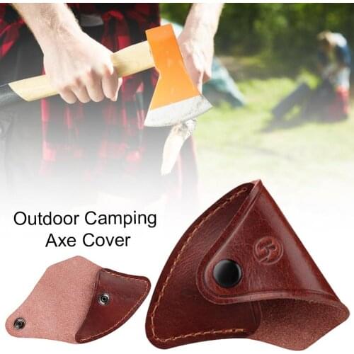 Durable PU Leather Hatchet Sheath Outdoor Portable Survival Hiking For Axe Sheath Protection Soft Cover For Camping Tools