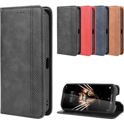 Luxury Retro Slim Leather Flip Cover For Oukitel WP6 Case 6.3" Wallet Card Stand Magnetic Book Cover For Oukitel WP6 Cases